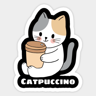 Catpuccino - Cat Pun Sticker